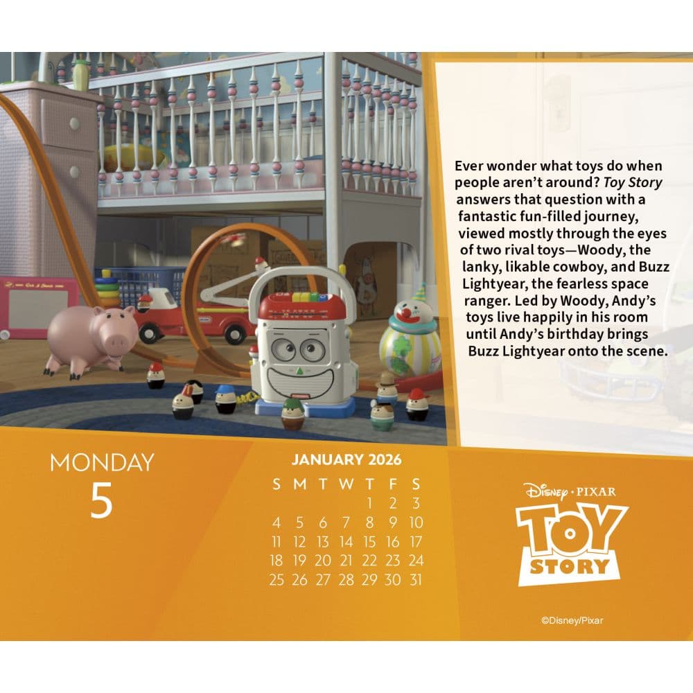 Disney Pixar 2026 Desk Calendar Fifth Alternate Image