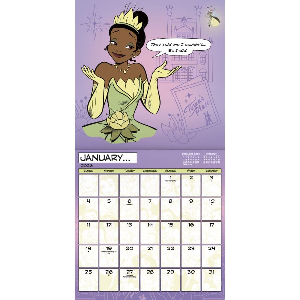 Disney Princess 2026 Mini Wall Calendar Second Alternate Image