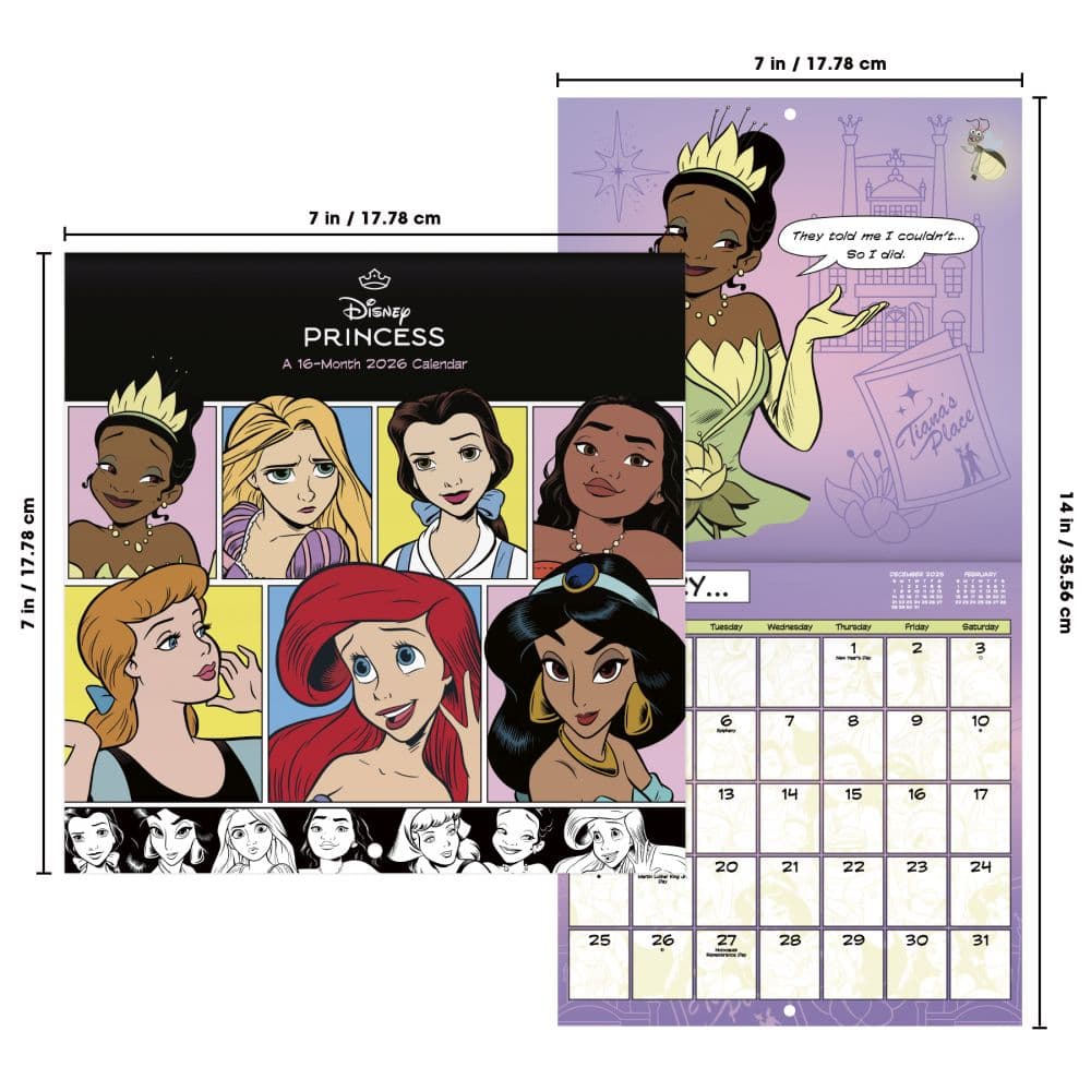 Disney Princess 2026 Mini Wall Calendar Sixth Alternate Image