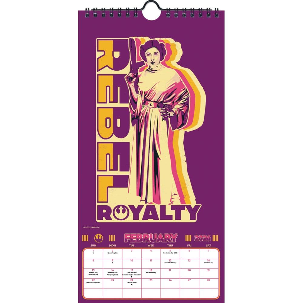 Star Wars 2026 Slim Poster Wall 2026 Calendar Third Alternate Image