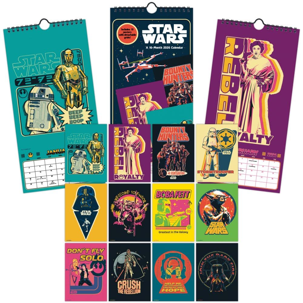 Star Wars 2026 Slim Poster Wall 2026 Calendar Seventh Alternate Image