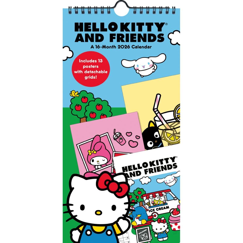 Hello Kitty and Friends 2026 Mini Wall Calendar Main Product Image