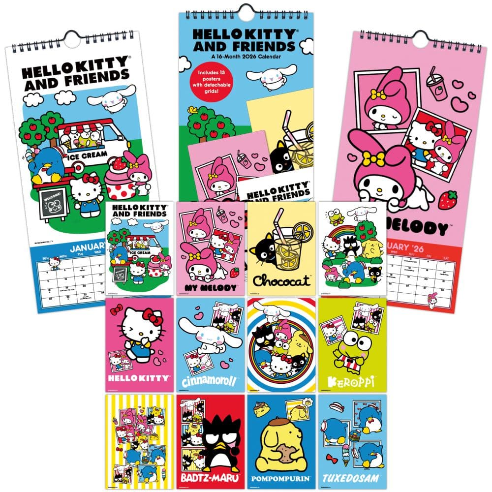Hello Kitty and Friends 2026 Mini Wall Calendar Seventh Alternate Image