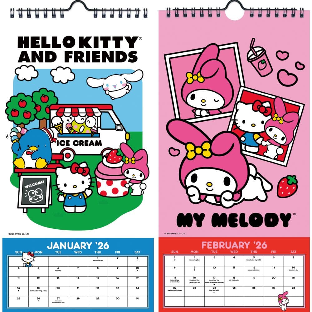 Hello Kitty and Friends 2026 Mini Wall Calendar Eighth Alternate Image