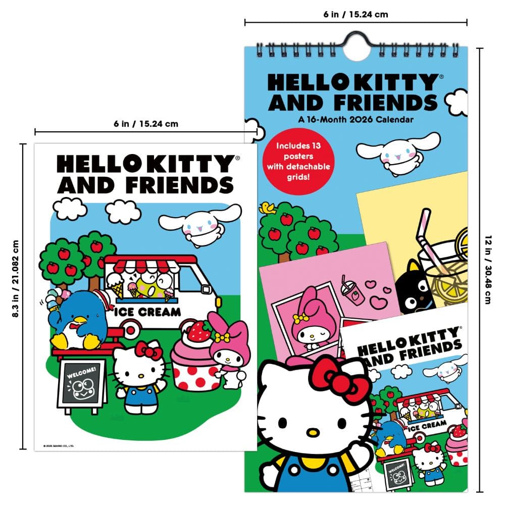 Hello Kitty and Friends 2026 Mini Wall Calendar Ninth Alternate Image