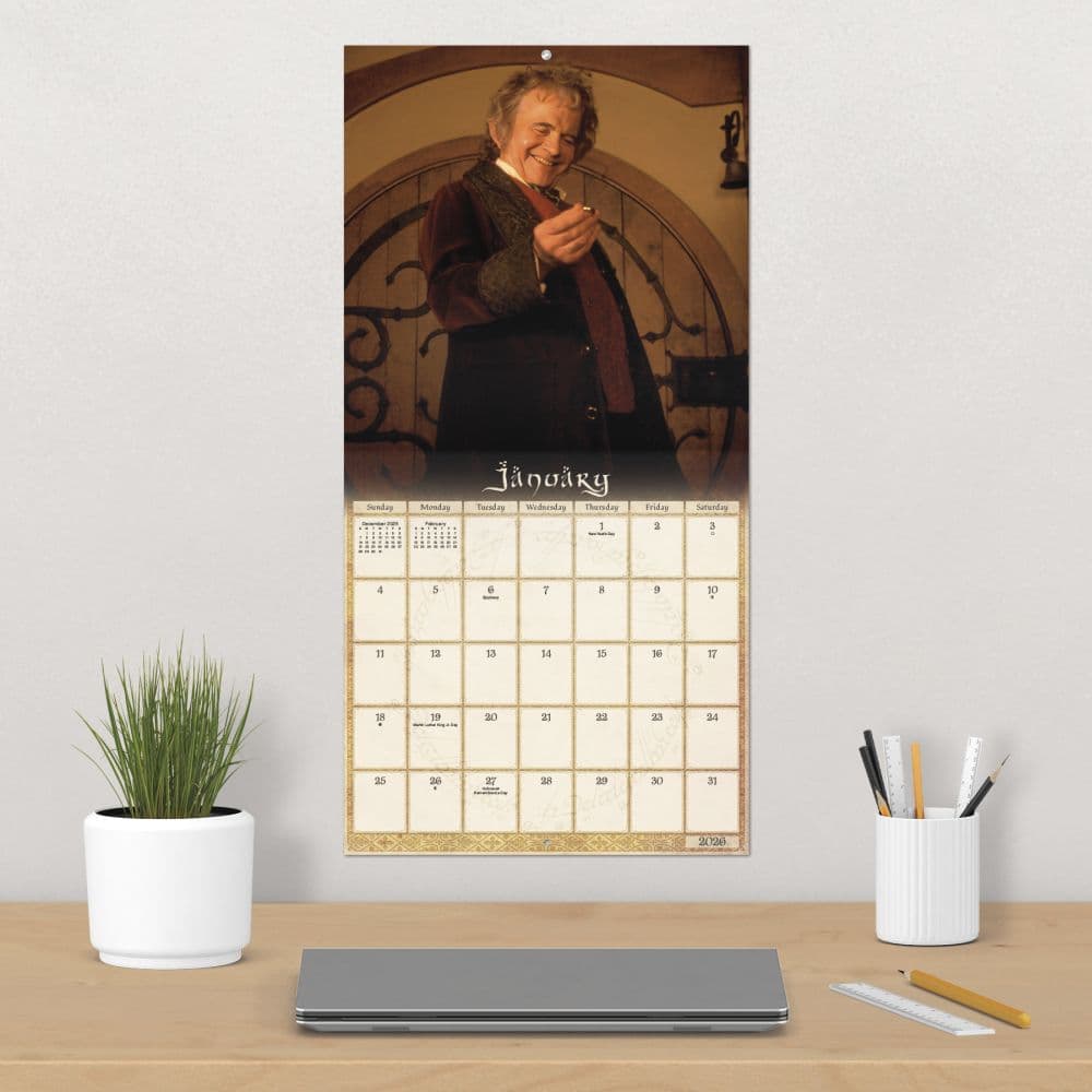 Lord of the Rings 2026 Wall Calendar Fourth Alternate Image