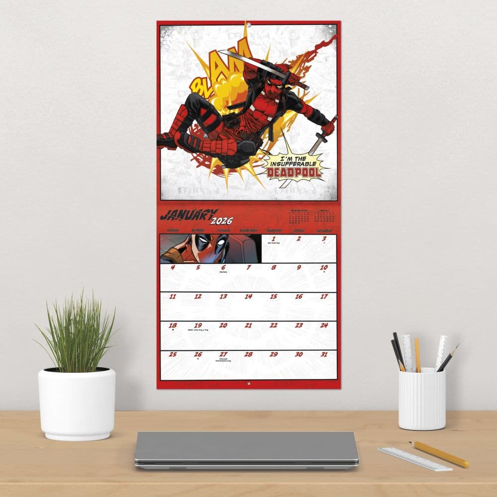 Deadpool 2026 Wall Calendar Fourth Alternate Image