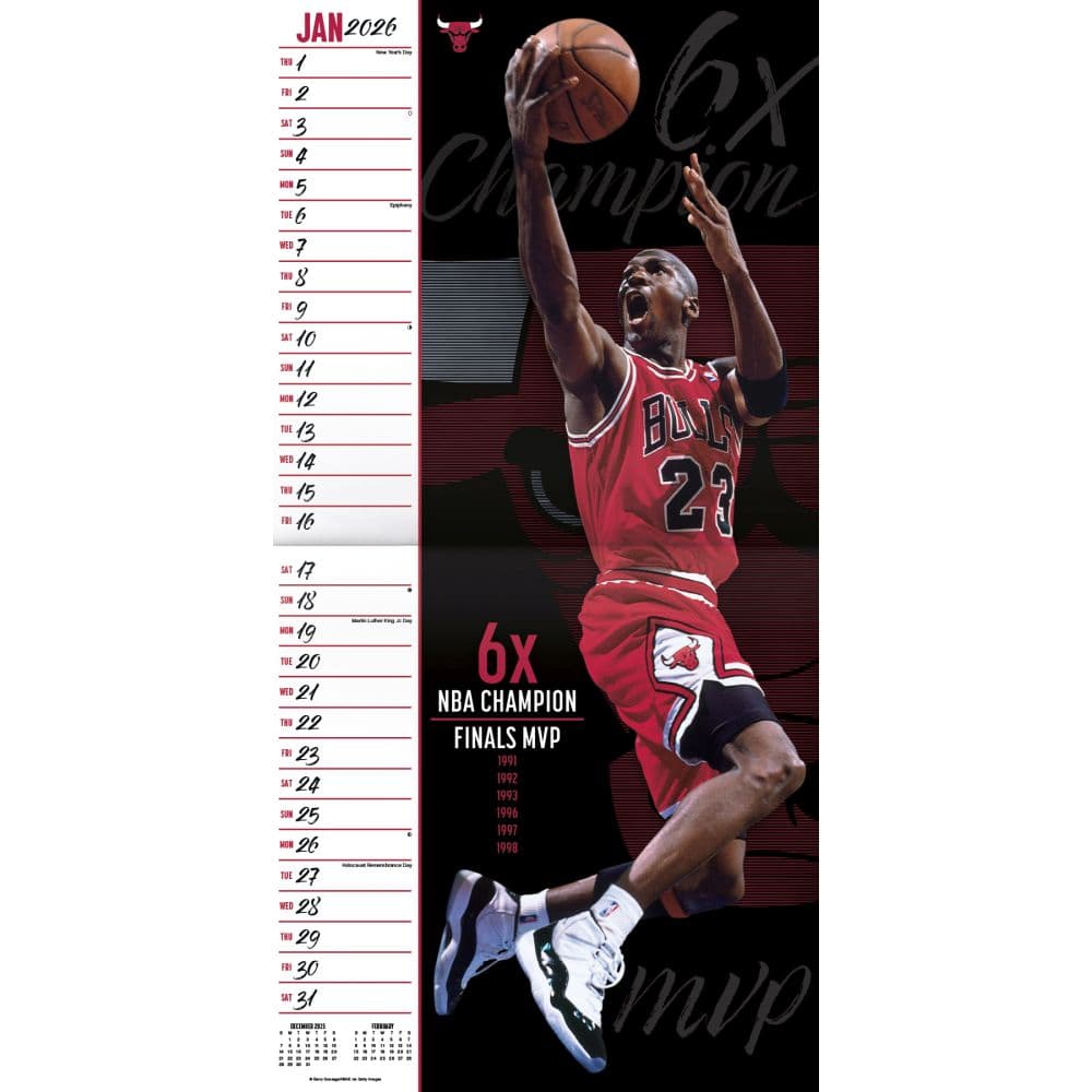 NBA Michael Jordan 2026 Wall Calendar Second Alternate Image