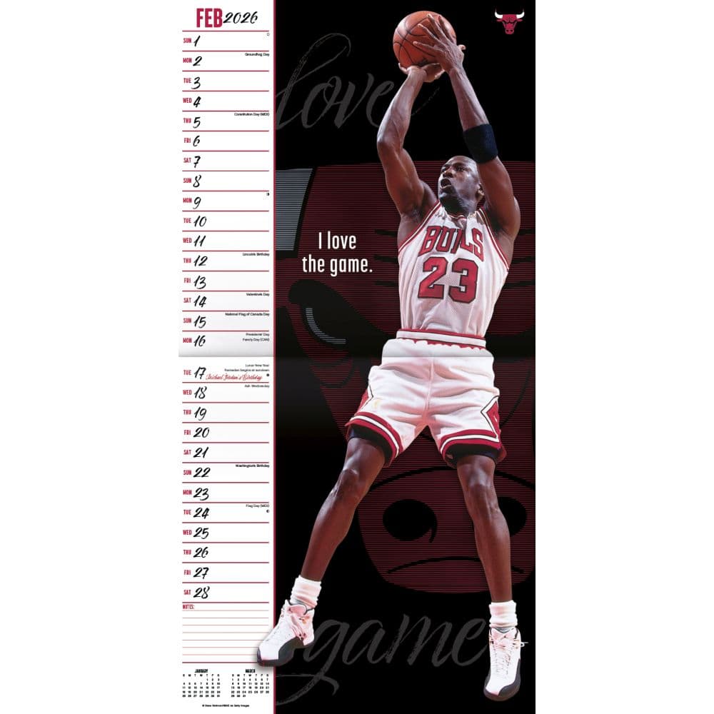 NBA Michael Jordan 2026 Wall Calendar Third Alternate Image