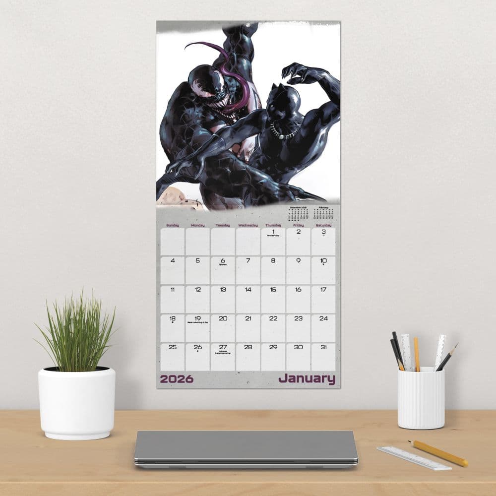 Marvel Heroes vs Villains 2026 Wall Calendar Fourth Alternate Image