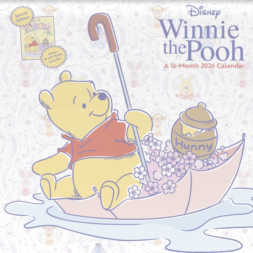 image Winnie The Pooh Exclusive with Bonus Print 2026 Wall Calendar Main Product Image