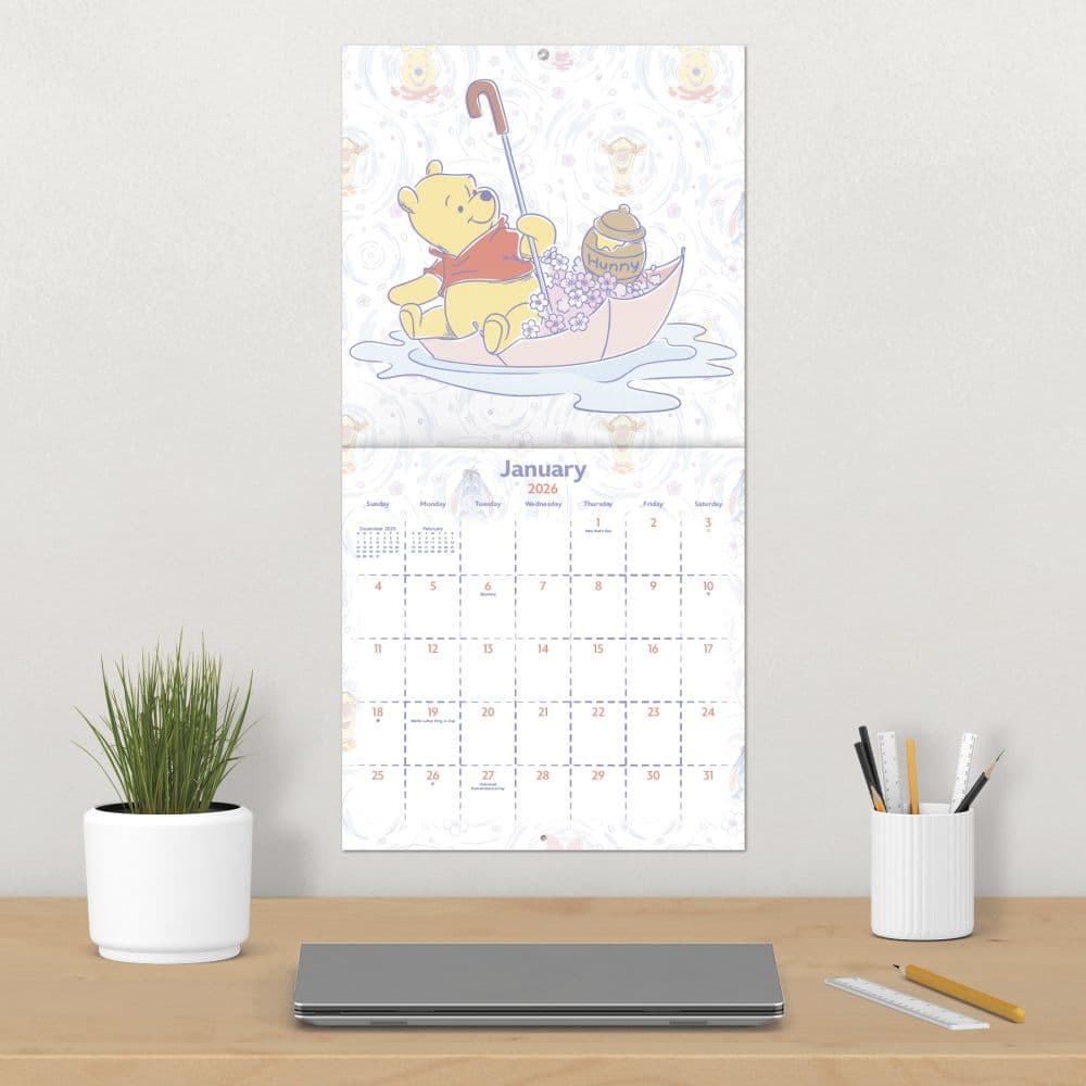 Winnie The Pooh Exclusive with Bonus Print 2026 Wall Calendar Fourth Alternate Image