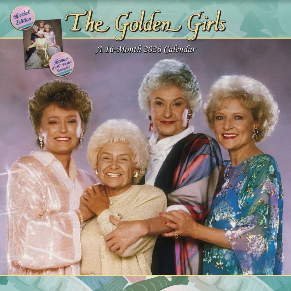 Golden Girls Exclusive with Bonus Print 2026 Wall Calendar Main Product Image