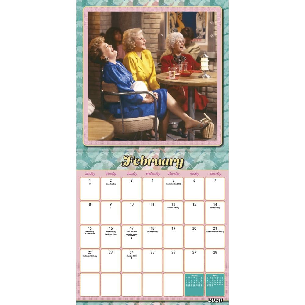 Golden Girls Exclusive with Bonus Print 2026 Wall Calendar Third Alternate Image
