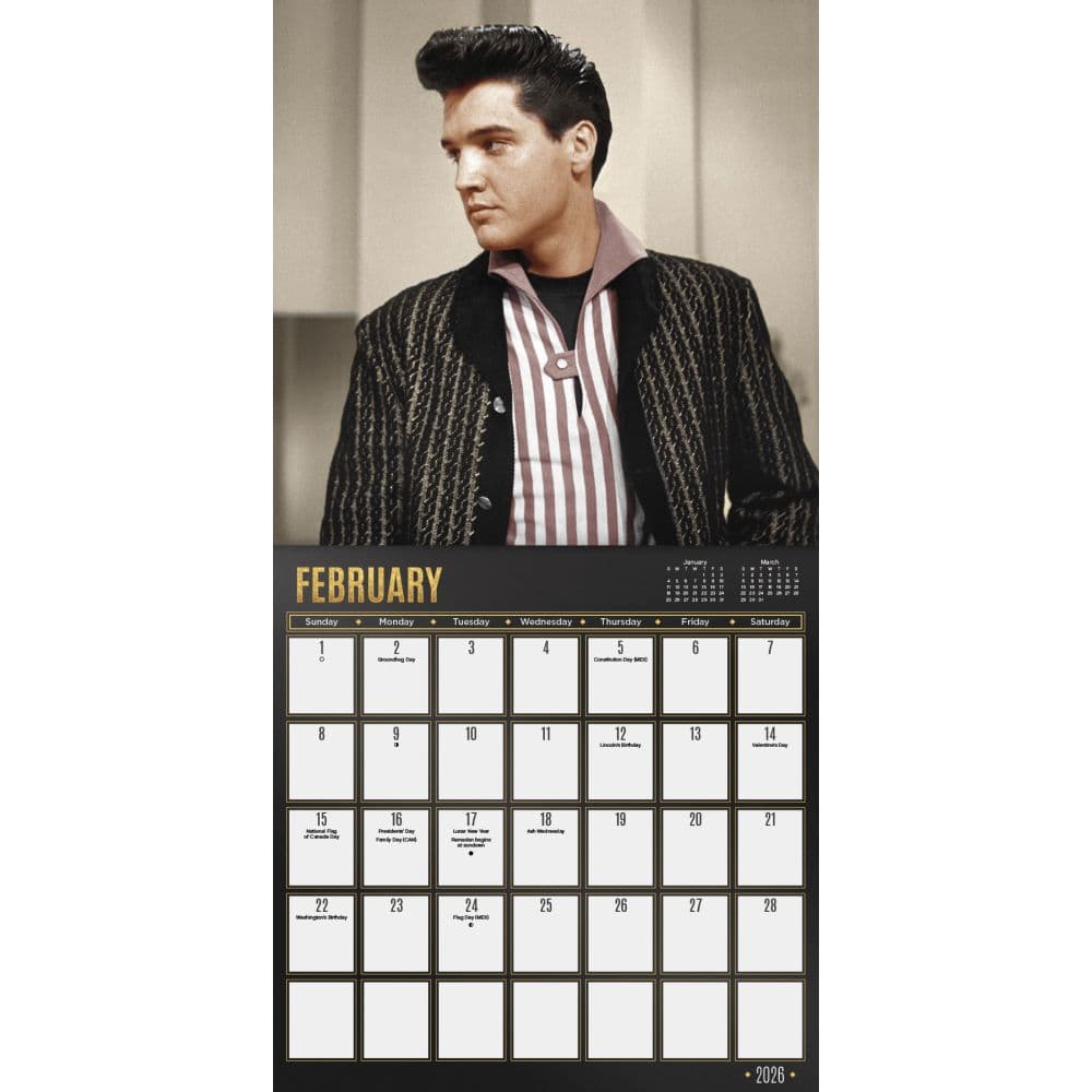 Elvis Exclusive with Bonus Print 2026 Wall Calendar Third Alternate Image