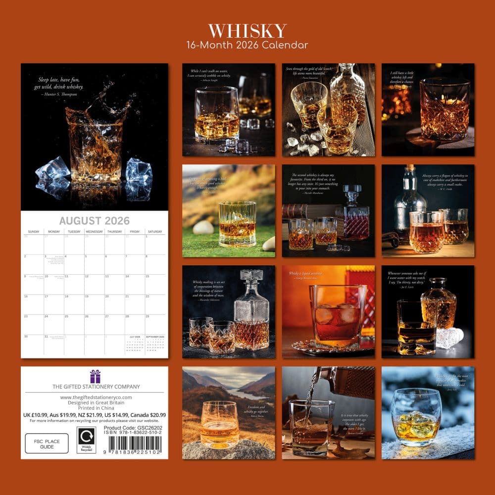 Whisky 2026 Wall Calendar First Alternate Image