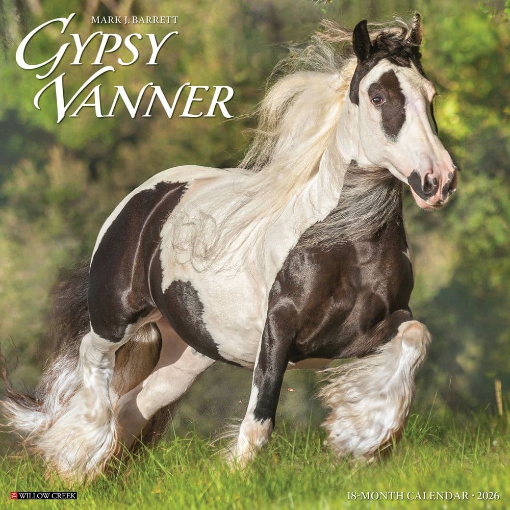 Gypsy Vanner Horses 2026 Wall Calendar Main Product Image