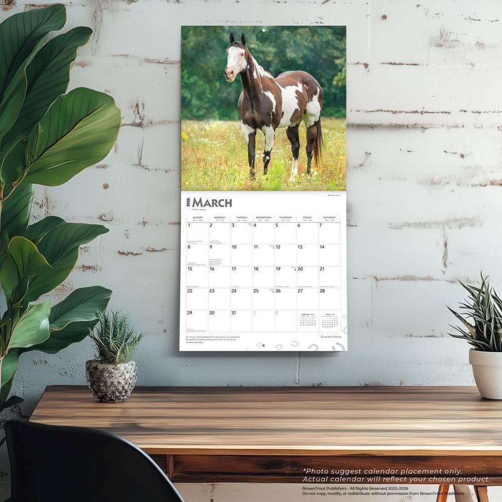 Horses Quarter 2026 Wall Calendar Fourth Alternate Image