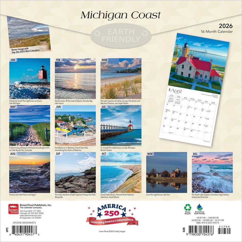 Michigan Coast 2026 Wall Calendar First Alternate Image