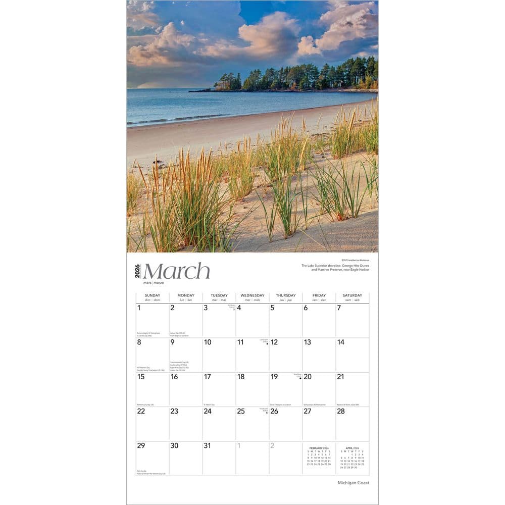 Michigan Coast 2026 Wall Calendar Second Alternate Image