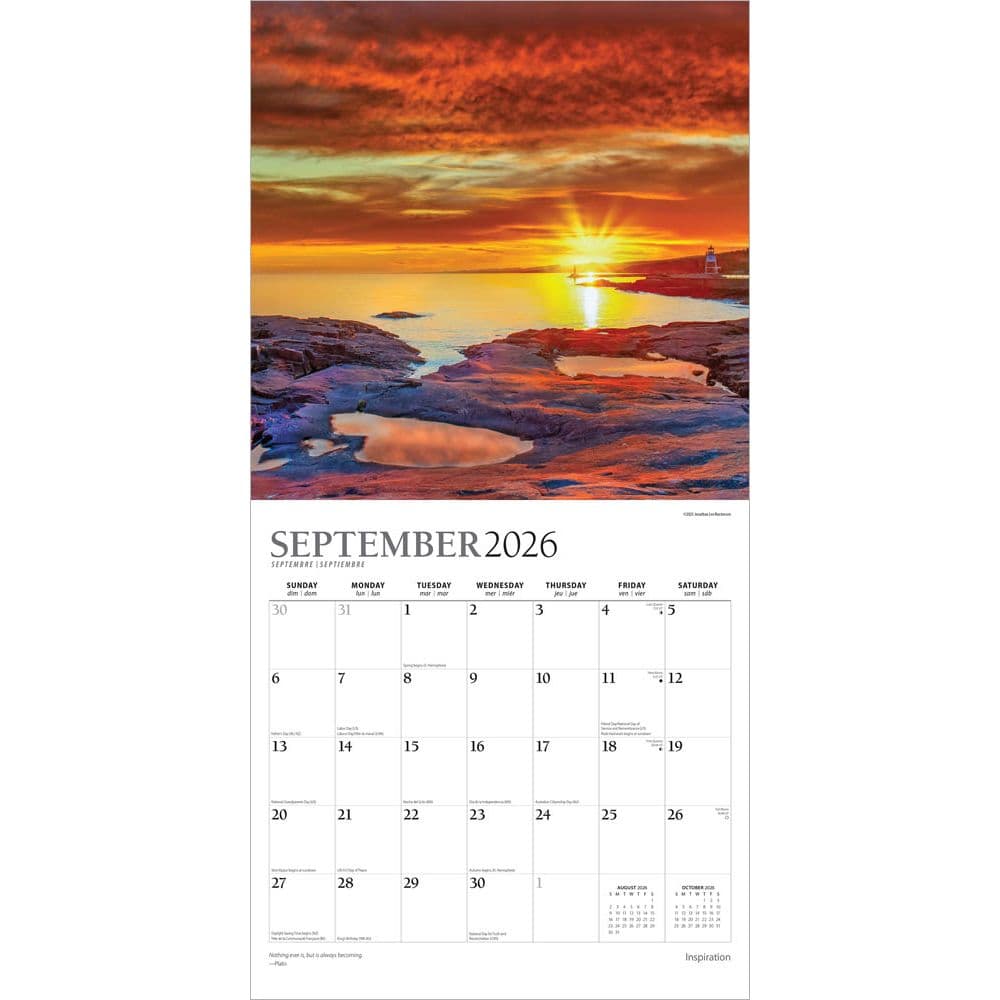 Inspiration Plato 2026 Wall Calendar Third Alternate Image