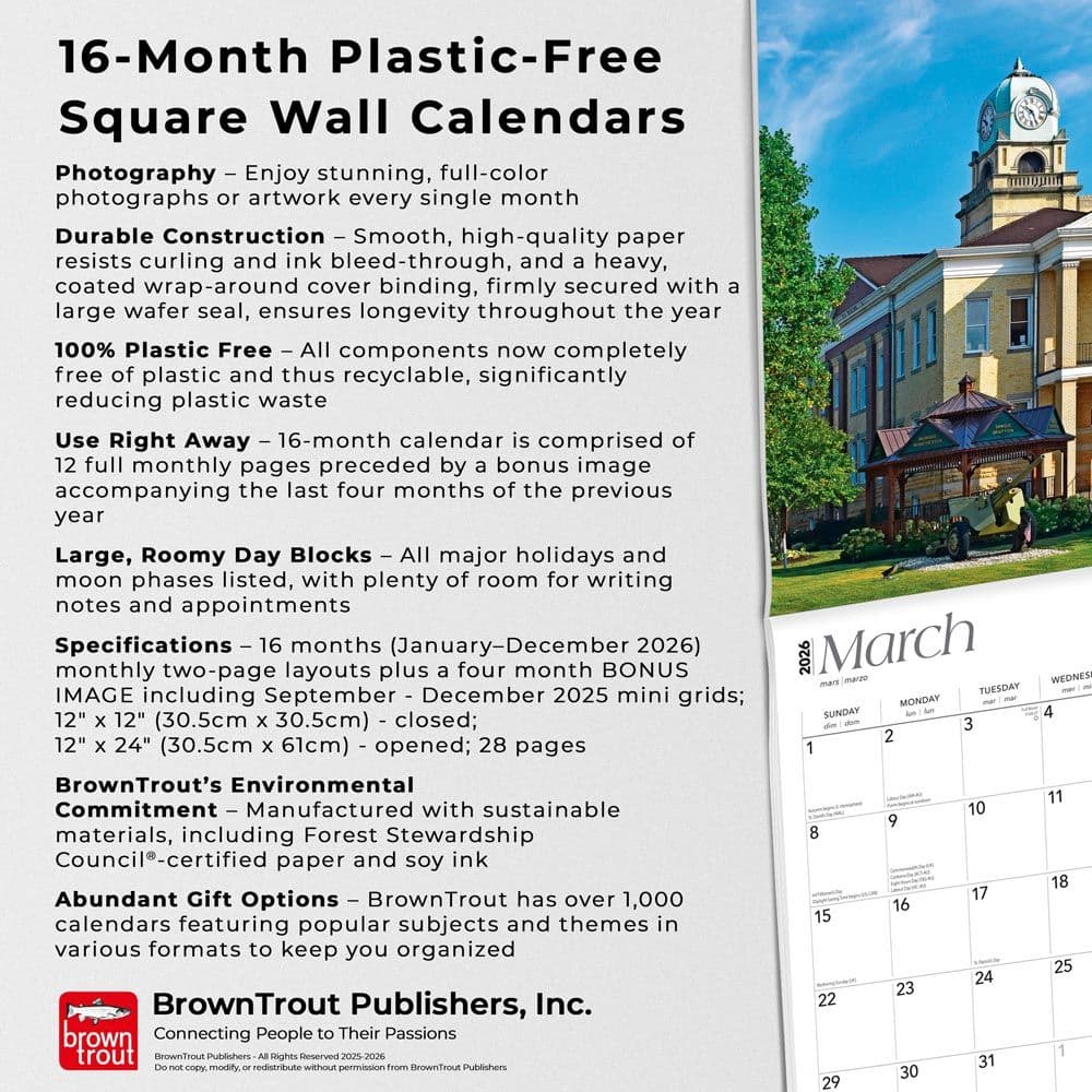 Ohio Places 2026 Wall Calendar Fifth Alternate Image