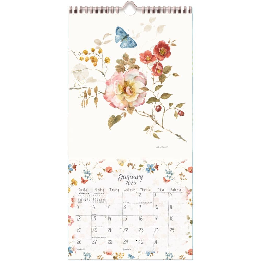 Watercolor Seasons 2025 Vertical Wall Calendar by Lisa Audit_ALT2