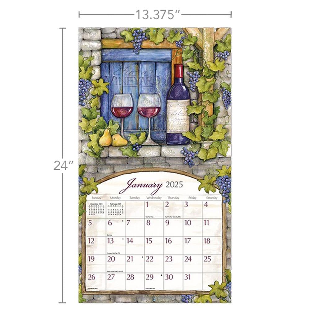 Wine Country by Susan Winget 2025 Wall Calendar Third Alternate Image width=&quot;1000&quot; height=&quot;1000&quot;