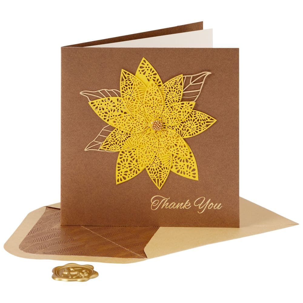 Laser Floral Thank You Card Eighth Alternate Image width=&quot;1000&quot; height=&quot;1000&quot;