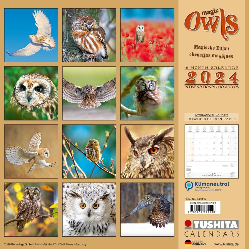 Magic Owls 2024 Wall Calendar First Alternate Image width=&quot;1000&quot; height=&quot;1000&quot;