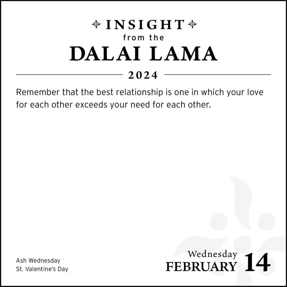 Dalai Lama Insight 2024 Desk Calendar Alt2