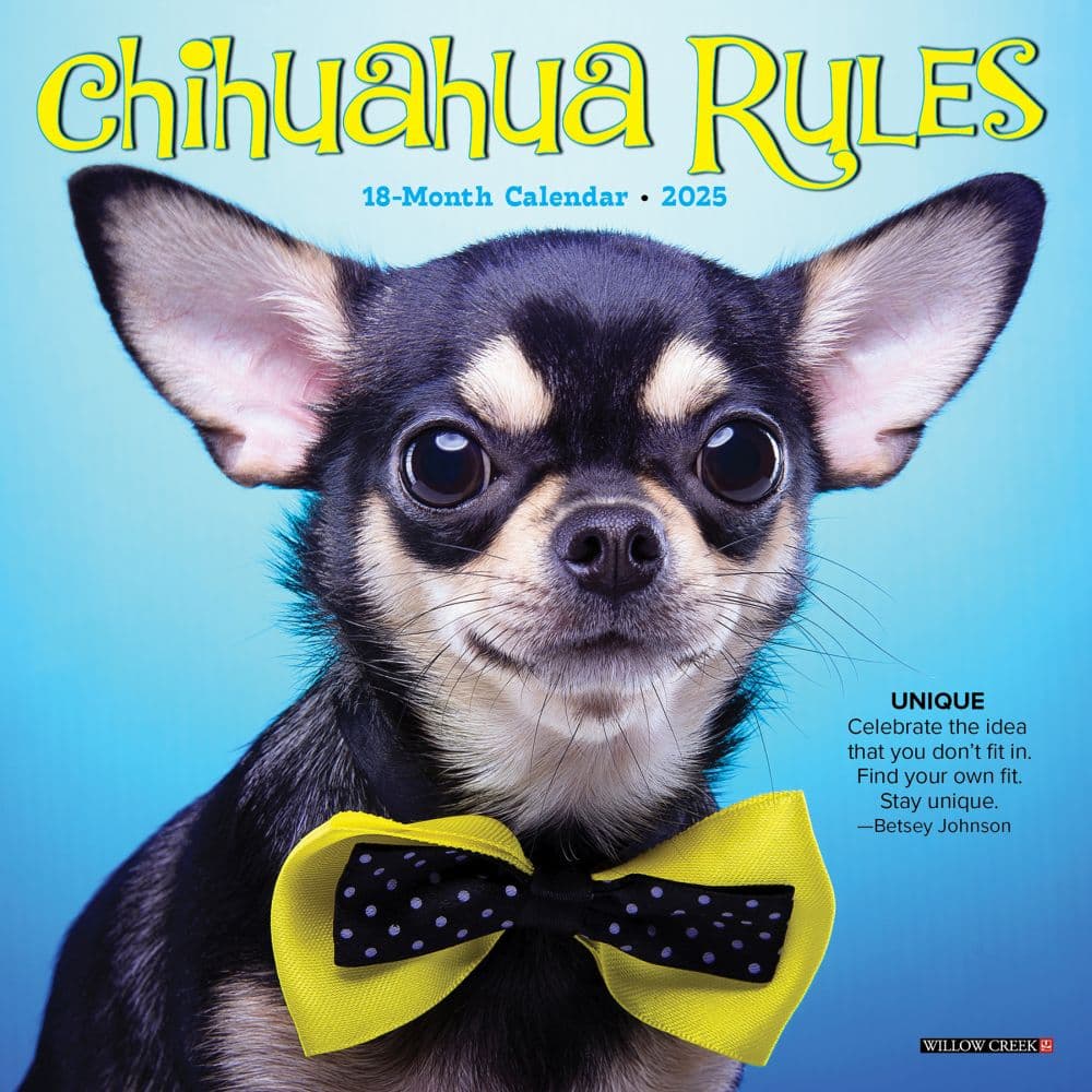 Chihuahua Rules 2025 Mini Wall Calendar Main Product Image width=&quot;1000&quot; height=&quot;1000&quot;