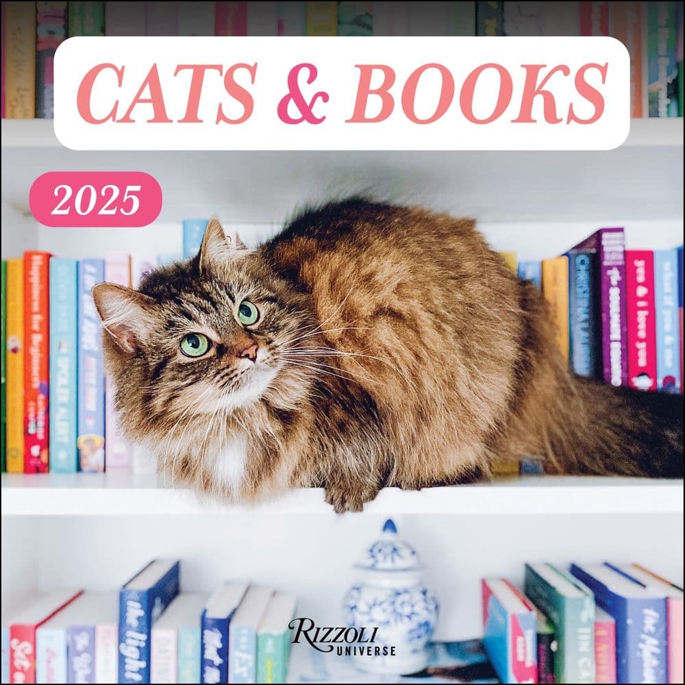 Cats and Books 2025 Wall Calendar Main Product Image width=&quot;1000&quot; height=&quot;1000&quot;