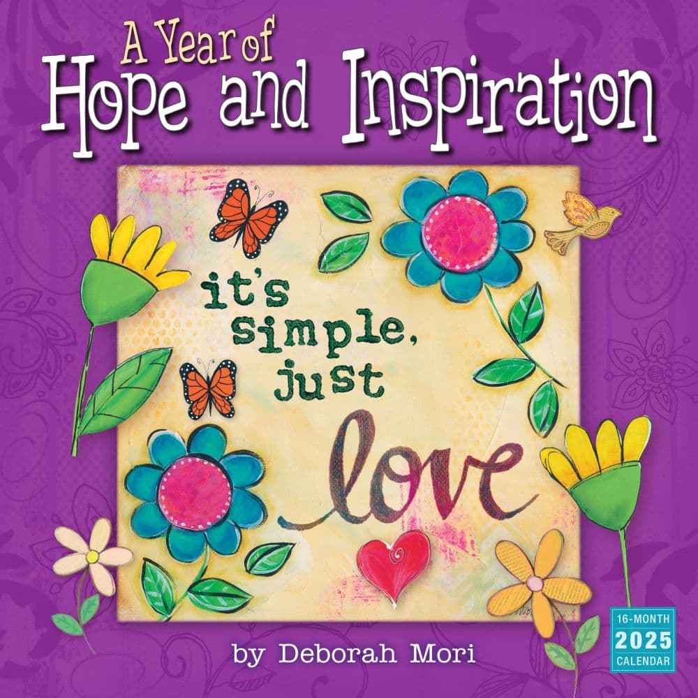 Hope and Inspiration by Deborah Mori 2025 Wall Calendar Main Product Image width=&quot;1000&quot; height=&quot;1000&quot;
