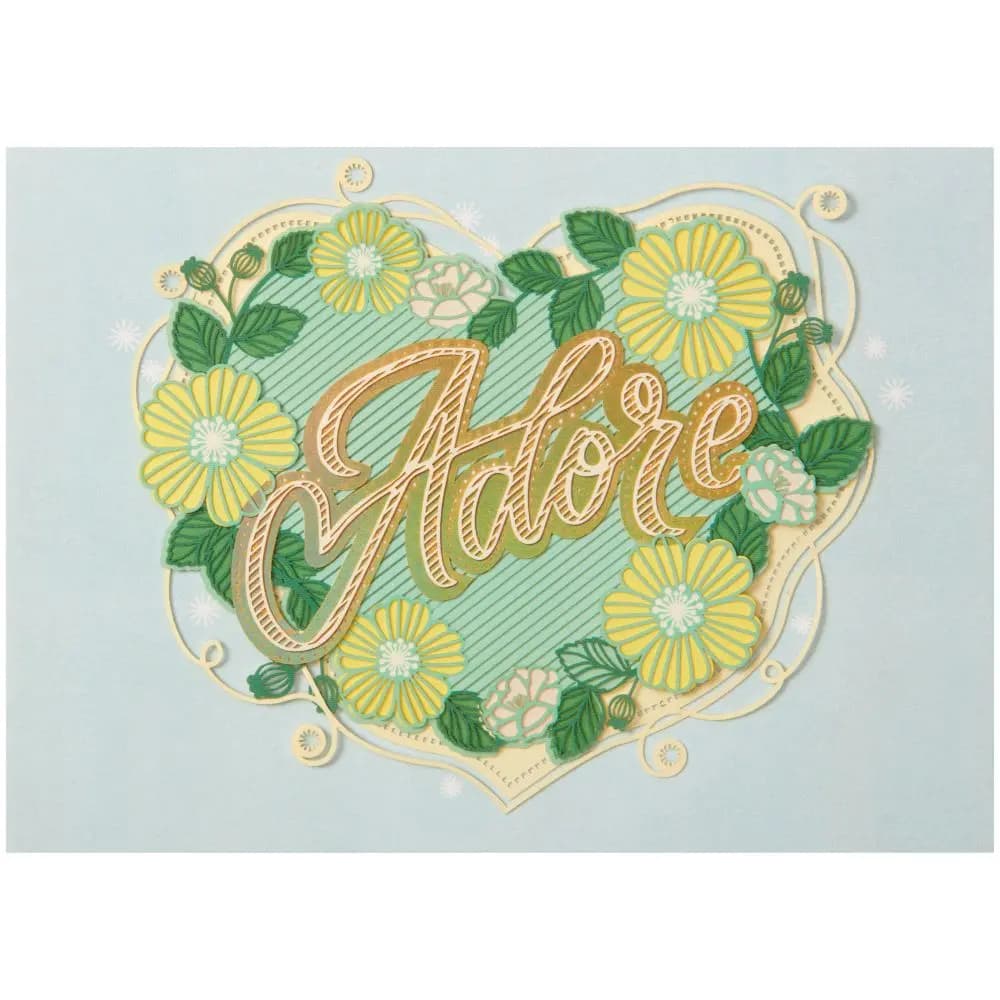 Adore Laser Cut Lettering Anniversary Card front
