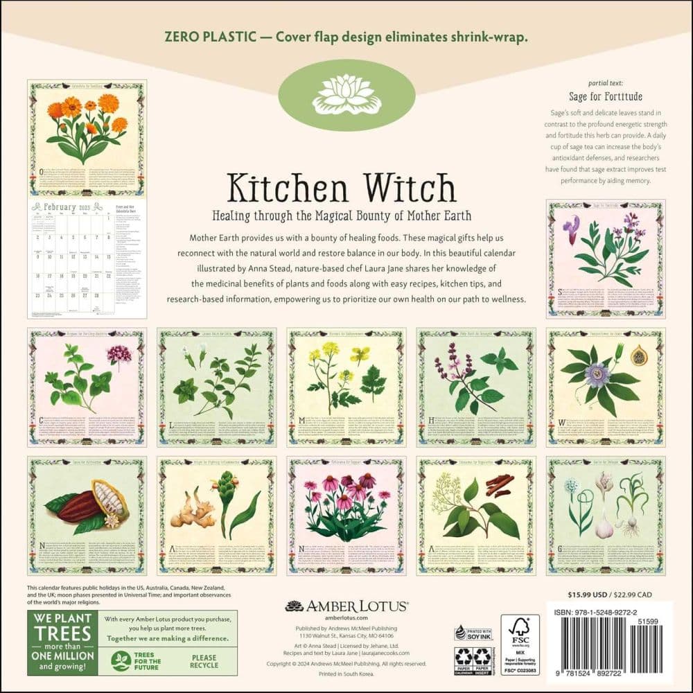 Kitchen Witch 2025 Wall Calendar First Alternate Image width=&quot;1000&quot; height=&quot;1000&quot;