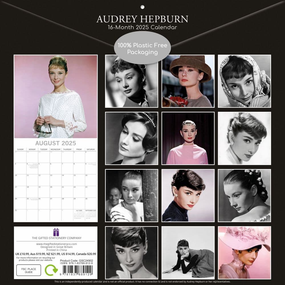 Audrey Hepburn 2025 Wall Calendar First Alternate Image width=&quot;1000&quot; height=&quot;1000&quot;