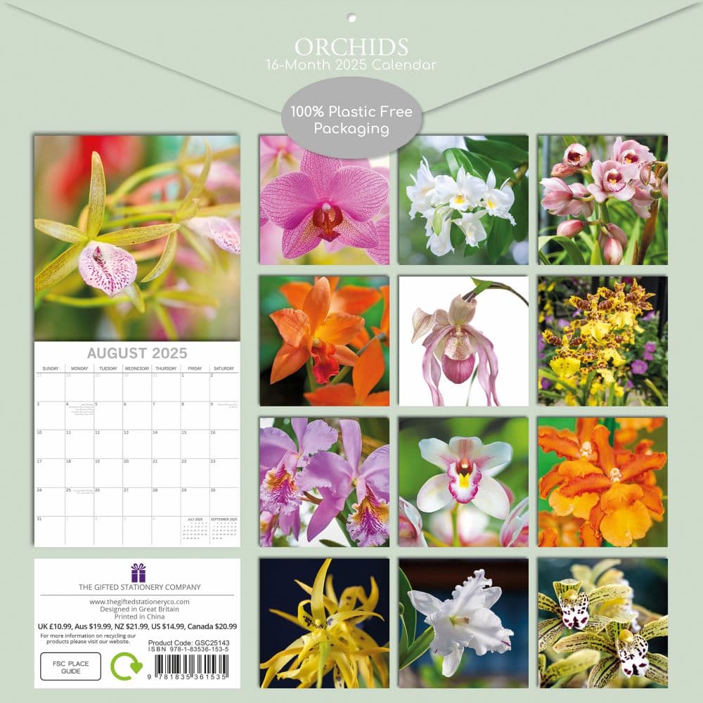 Orchids 2025 Wall Calendar First Alternate Image width=&quot;1000&quot; height=&quot;1000&quot;