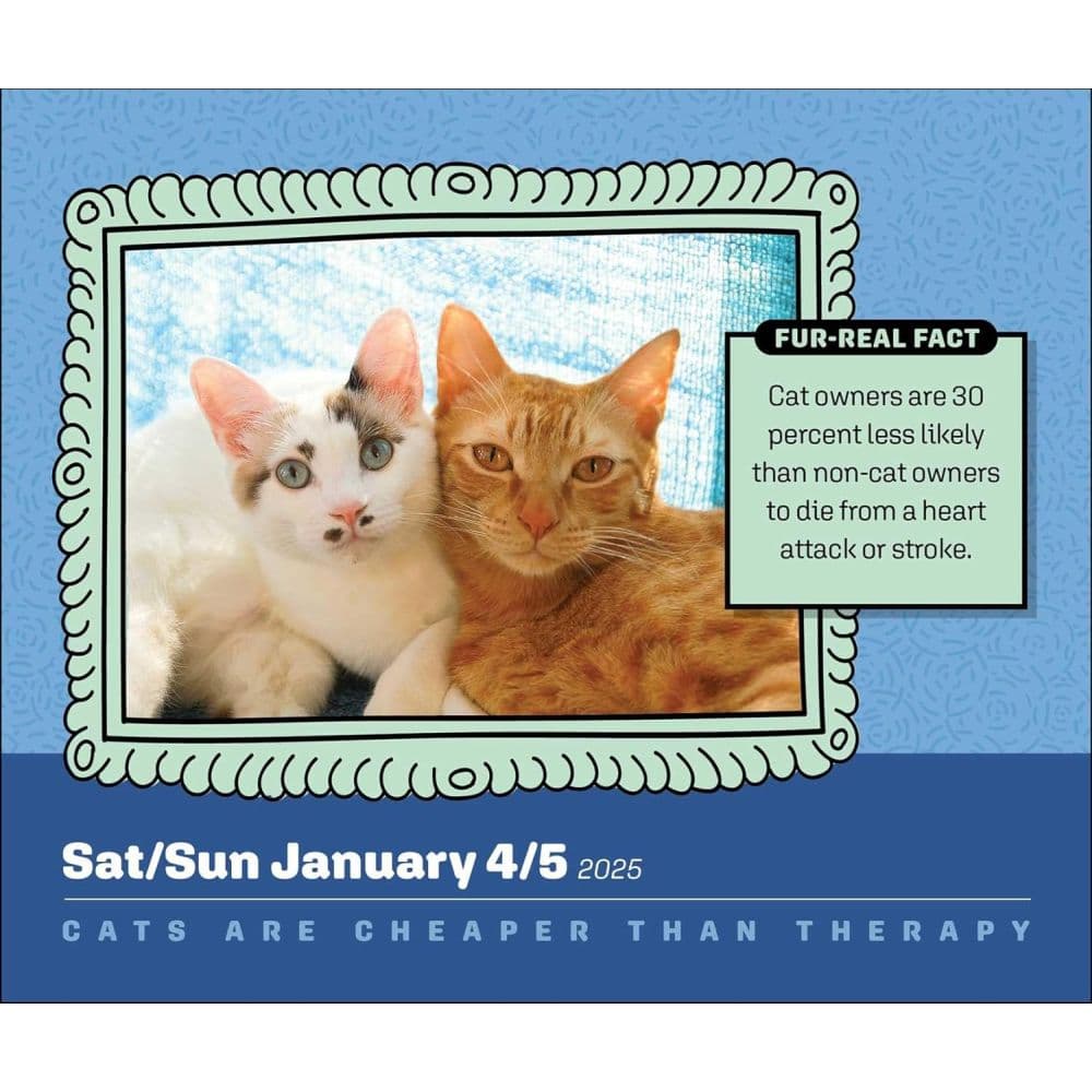 Cats Are Cheaper Than Therapy 2025 Desk Calendar Third Alternate Image width=&quot;1000&quot; height=&quot;1000&quot;
