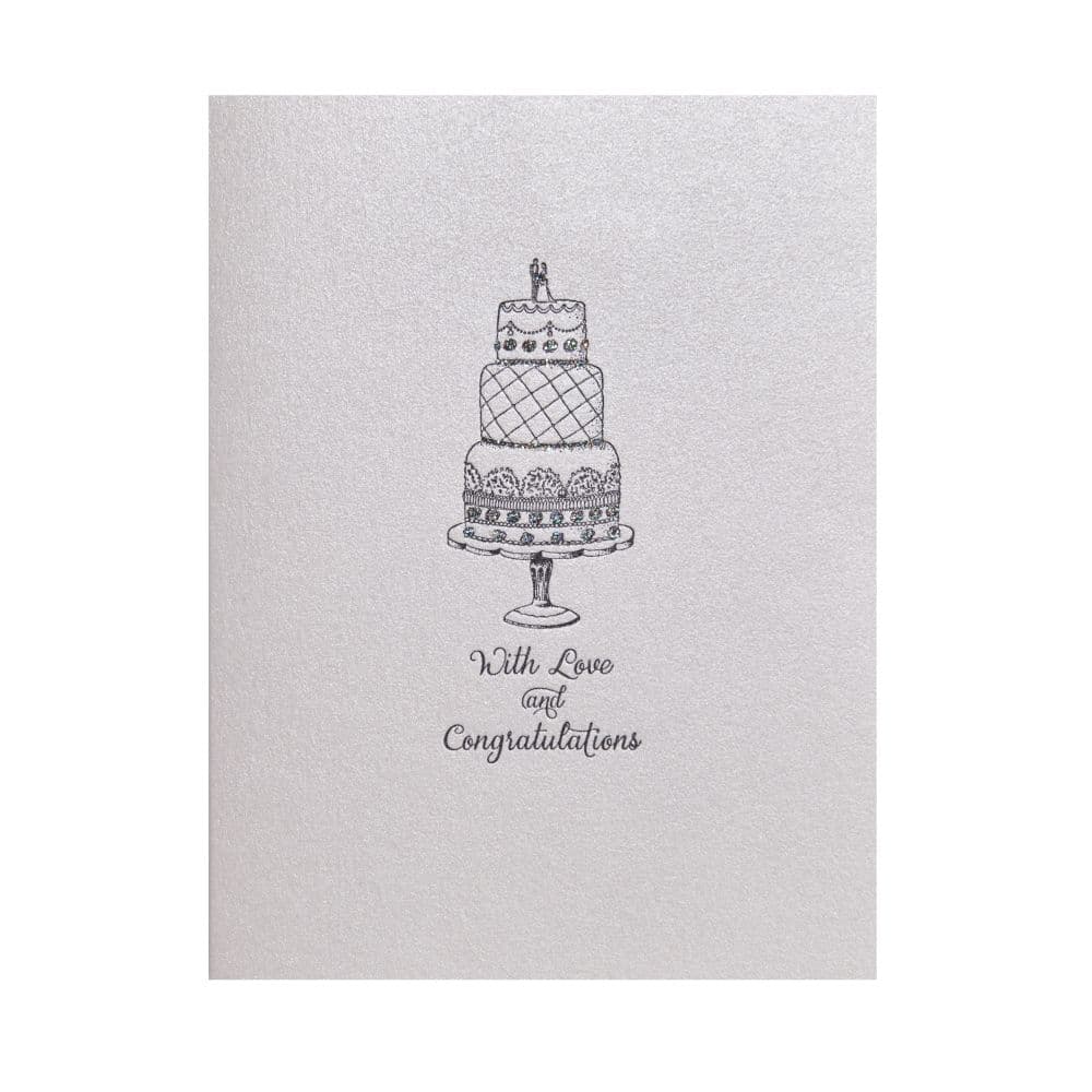 Etched Wedding Cake Greeting Card 2nd Product Detail  Image width=&quot;1000&quot; height=&quot;1000&quot;