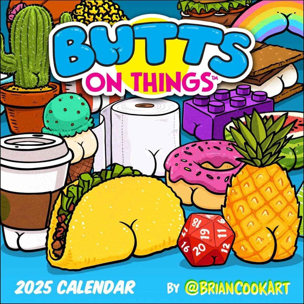 Butts on Things 2025 Wall Calendar Main Product Image width=&quot;1000&quot; height=&quot;1000&quot;