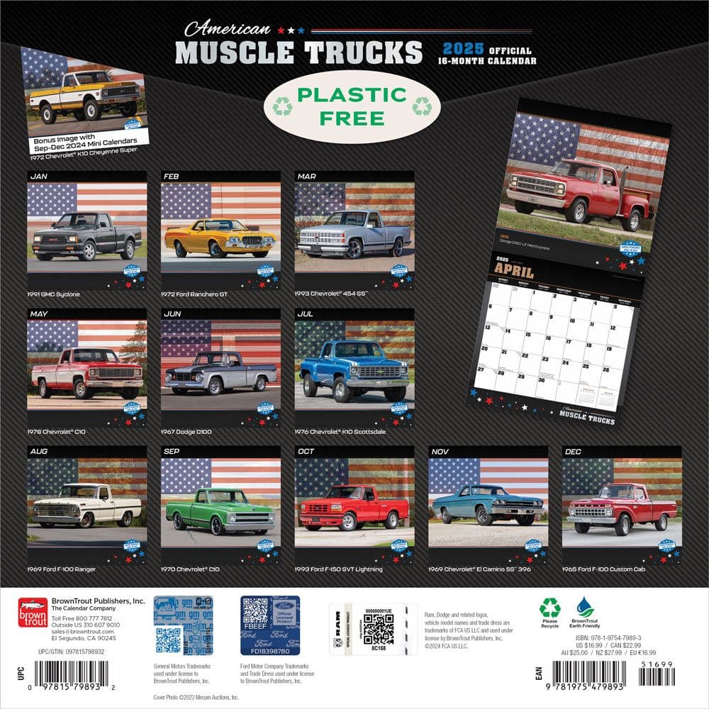 American Muscle Trucks 2025 Wall Calendar First Alternate  Image width=&quot;1000&quot; height=&quot;1000&quot;