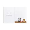 image Panda Holding Heart Anniversary Card inside