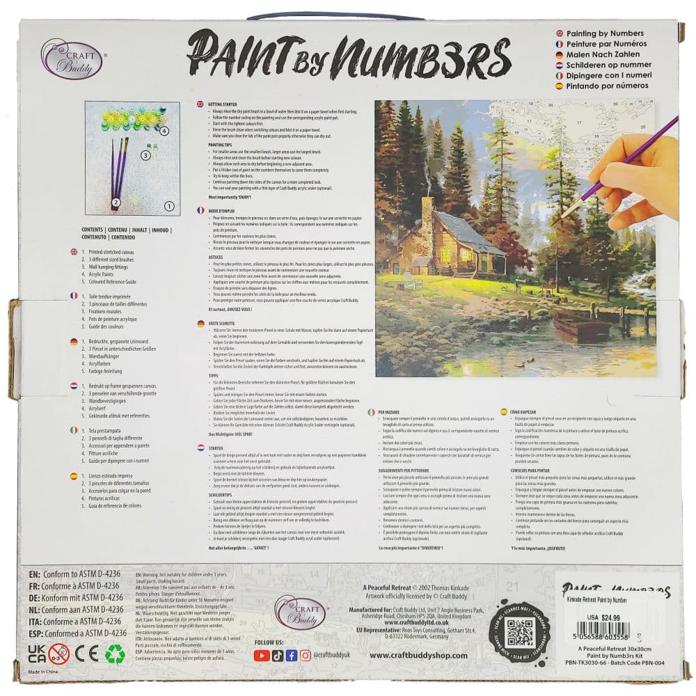 Kinkade Retreat Paint by Number Kit First Alternate Image width=&quot;1000&quot; height=&quot;1000&quot;