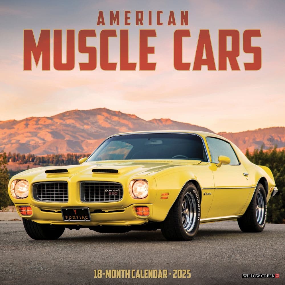 American Muscle Cars 2025 Wall Calendar  Main Image