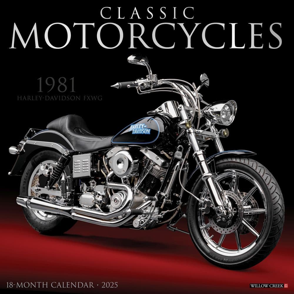 Classic Motorcycles 2025 Wall Calendar Main Image