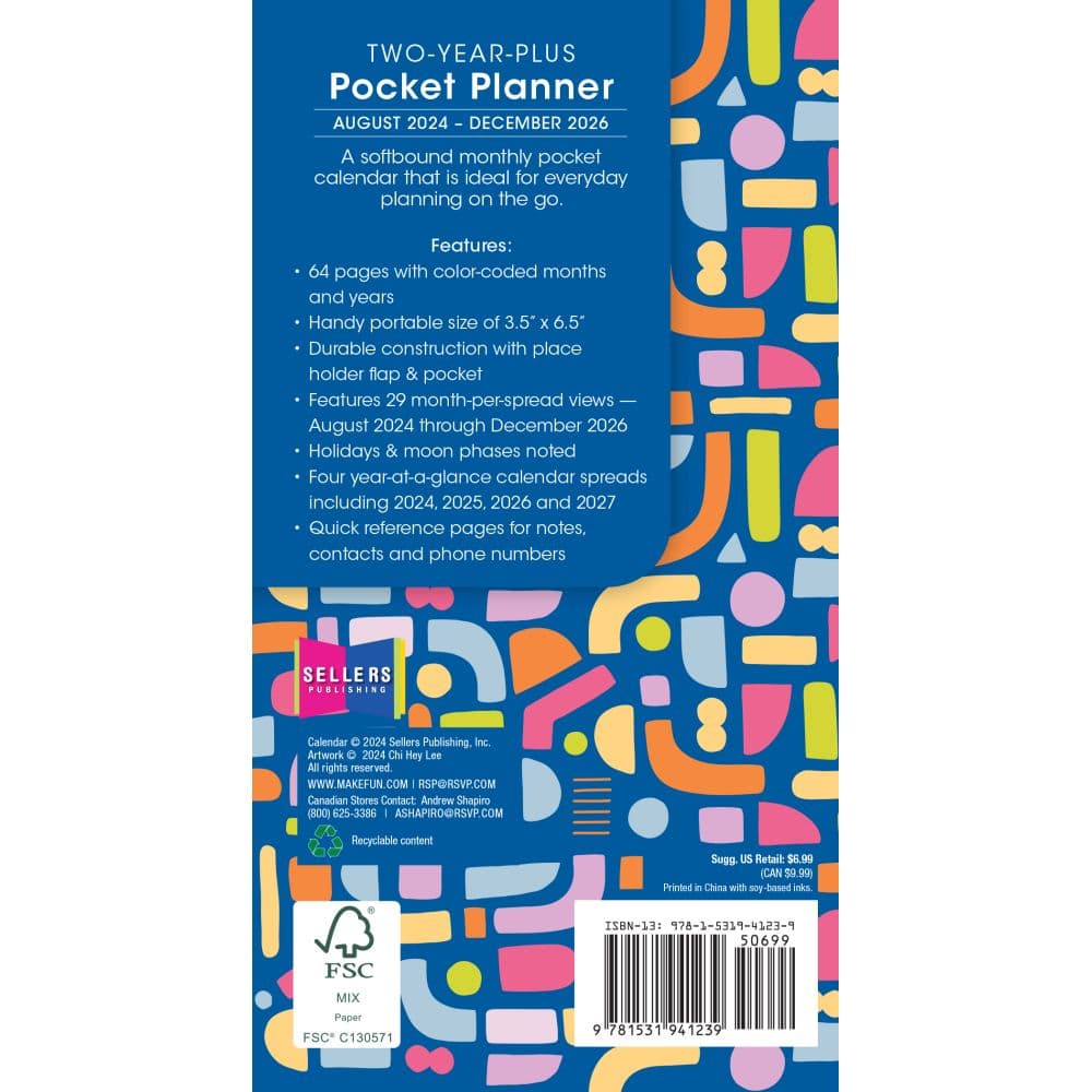Groovy Noodles 2025 2-Year Pocket Planner First Alternate Image width=&quot;1000&quot; height=&quot;1000&quot;