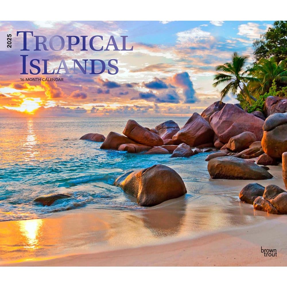 Tropical Islands Deluxe 2025 Wall Calendar Main Image