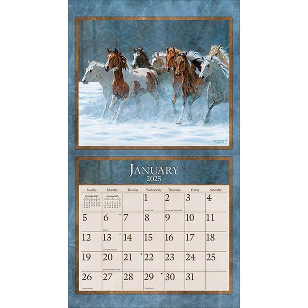 Horses in the Mist by Persis Clayton Weirs and Chris Cummings 2025 Wall Calendar Second Alternate Image width=&quot;1000&quot; height=&quot;1000&quot;