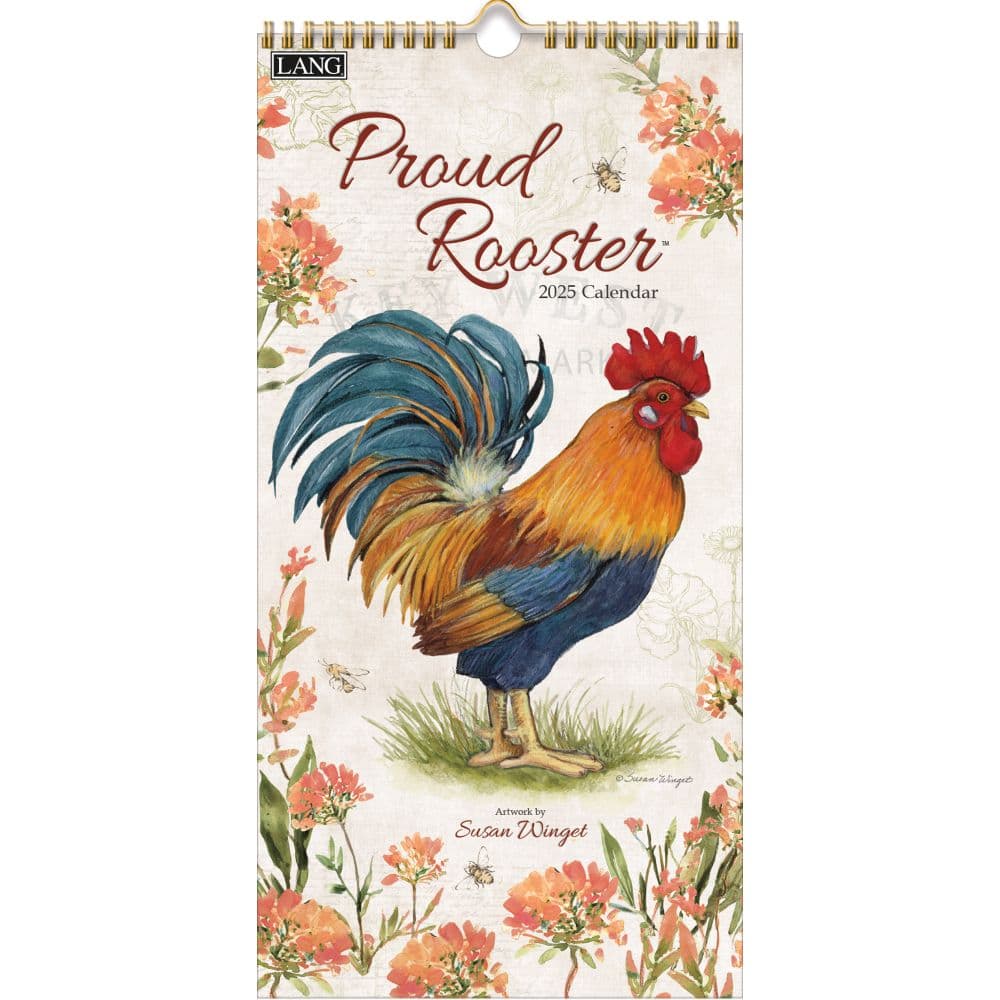 Proud Rooster 2025 Vertical Wall Calendar by Susan Winget_Main Image